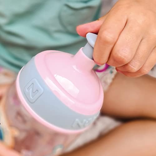 Nuby Super Slurp Water Bottle - No Spill Active Toddler Sippy Cup | 360ml / 12oz |Easy Grip | Dishwasher Safe | Suitable Beaker for 18 Months Plus (Rainbows, Pack of 2), 048526890460