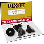 Fix It Non Slip 4X Rubbers to Secure Loose Toilet Seats Hinge Fittings for Resin, Plastic, Chrome and Brass Hinges on Wooden, Oak & Novelty Seats