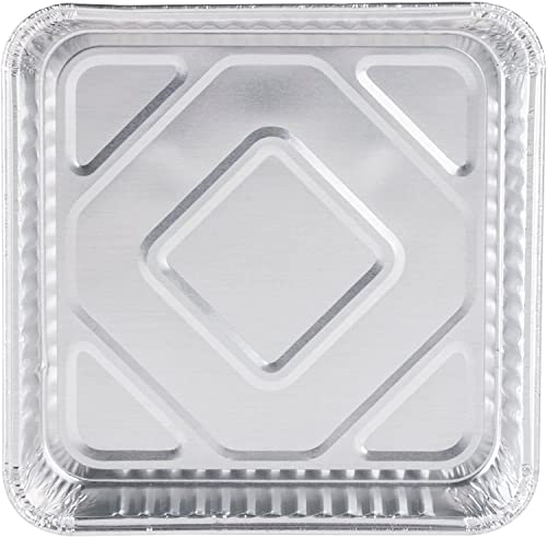 ReadySteadyServe Pack of 20 Square Aluminium Foil Trays with Lids | Heavy Duty Baking Cake Pans | Disposable Tins Trays | Portable Food Containers | for Roasting Oven Cooking | 24cm x 24cm 9x9 inch - Image 6