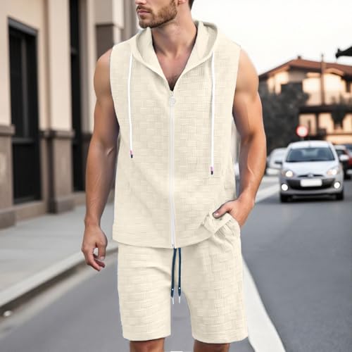 Short et cardigan à capuche homme ensemble décontracté coupe ample confortable