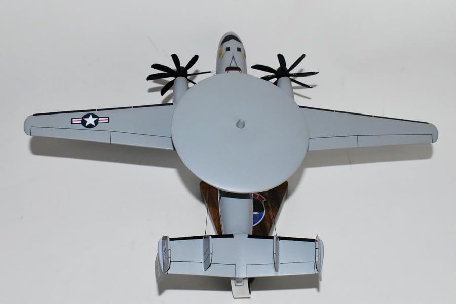 VAW-77 Night Wolves E-2C Model, Navy, 1/54 (18" Wingspan), Mahogany