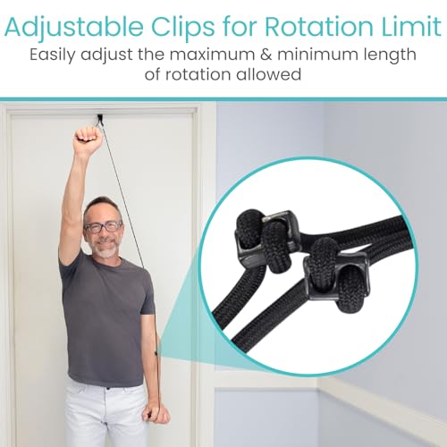 image for Vive Shoulder Pulley for Physical Therapy - Over The Door Exercise Equ