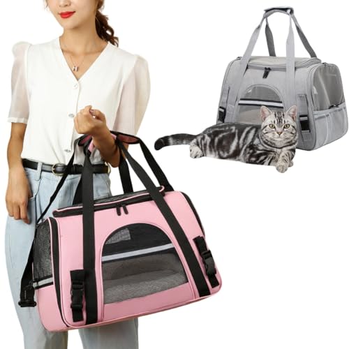 Bolsa Transporte Pet Avião Cabine Viagem Para Gato Cachorro Cão Reforçada Com Alça De Ombro Mala Tra