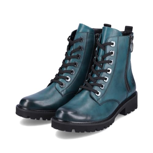 Remonte Damen Chelsea Boots D8671, Frauen Stiefeletten,lose Einlage,uebergangsschuhe,uebergangsstiefel,Schlupfstiefel,flach,Stiefel,blau (12),39 EU