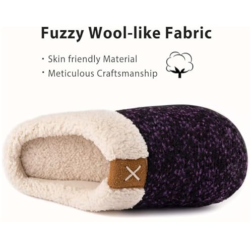 Image of ULTRAIDEAS Women's Indoor Outdoor Slipper Memory Foam | Warm fleece lining for home comfort; durable non-slip sole; machine washable; multi-layer cushion support