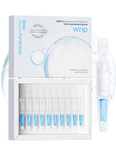 WNP Hyaluronic Acid Serum 3% for Face with 4D Multi-Layer Hydration | Ultra Hydrating Anti-Aging Serum | Moisturizer for Dry & Sensitive Skin | Pre-Makeup Skincare | Single-Use Vials 10PCS