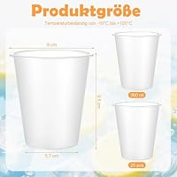Fovths Plastikbecher 25 Stück, 360 ml Mattierte Trinkbecher, Transparente Wiederverwendbare Partybecher, Matte Hartplastikbecher im Großpack, Bruchsichere Cocktailgläser für Geburtstag Getränkeparty – Ansicht 5