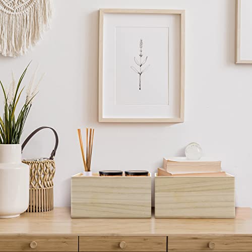Sorbus Unfinished Wood Crates - Organizer Bins, Wooden Box For Pantry Organizer Storage, Closet, Arts & Crafts, Cabinet Organizers, Containers For Organizing (2 Pack) #TOP1