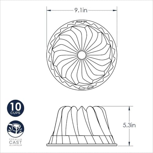 Nordic-Ware-Kugelhopf-Bundt-Cake-Pan-9-x-9-x-5125-Gray Nordic Ware Kugelhopf Bundt Cake Pan 9 x 9 x 5125 Gray