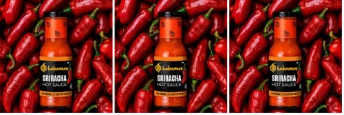 Image of Habanero Sriracha Hot Sauce | Made with Fermented Jalapenos & Garlic | Sweet, Spicy & Tangy Chilli Sauce | Vegan & Gluten Free | 185g (Pack of 3)