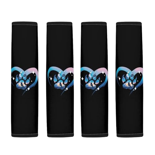 Image of AFPANQZ Dog Paw Car Seat Belt Pad Cushion 2 Pack Soft Auto Vehicle Safety Seatbelt Pads Cushion Automotive Accessories Comfortable Driving Pads Laptop Bag Straps Pad
