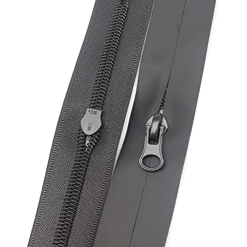 MebuZip 6PCS 8 Inch #5 Waterproof Zippers Bulk for Sewing Closed End Black by MebuZip - Used condition - Image 4