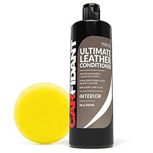 Leather Couch Conditioner & Restorer – Full Leather Restore & Conditioning Kit with Applicator Pad for Car Seats, Couch, Furniture, Shoe, Sofa, Bag & Purses – 18 fl. oz.