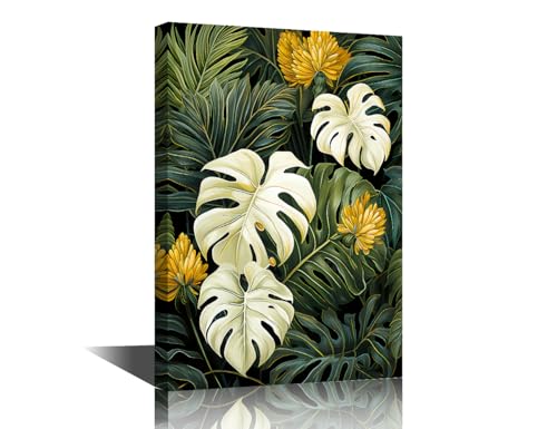 Tableau Monstera noir et blanc - Impression sur toile haut de gamme
