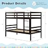 Twin Over Twin Bunk Bed, Space Saving Wood Bed Frame w/Under Bed Storage, Ladder & Guardrail, Dorm & Multichild Family, Modern Bunk Bed for Kids, Teens, Sleepovers, Adults (Espresso)
