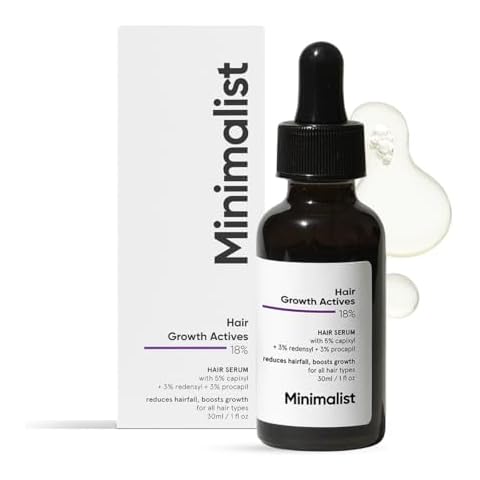 Minimalist Hair Density Serum for Hair Fall & Hair Loss Control | Strenghtens Hair Follicle for New Hair Cycle | With Procapil, Capixyl, Redensyl, Anagain & Baicapil | For Men & Women | 1 fl oz Cover