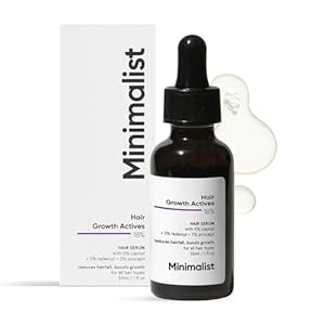 Minimalist Haarwuchs Actives 18% Haarwachstumsserum | Mit Procapil, Capixyl, Redensyl, Anagain & Baicapil zur Haarausfallkontrolle für Männer & Frauen, schwarz, 30 ml (1er Pack)