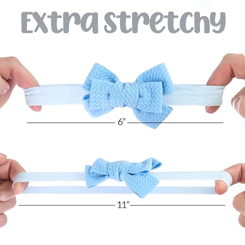 EXPRESSIONS 10pc Baby Headbands and Bows - Extra Stretchy For Newborns & Toddler Headbands | Cute Baby Headwraps, Baby Girl Hair Accessories, Baby Girl Essentials3