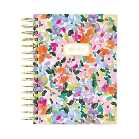 Day Designer Mini Lined Notebook, with Wire Binding and Reinforced Corners, 6.625” W x 8.3” H x 1" D (6.625” x 8.3” x 1", Blurred Spring) Cover