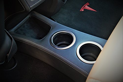 Portavasos trasero con doble USB para Tesla Model S 2012-2016 miniatura 1
