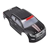 Dilwe Coque de Voiture RC 1/10, Coque de Camion Télécommandée en PVC, Pièce de Rechange pour Empattement de 26 Cm (Black)