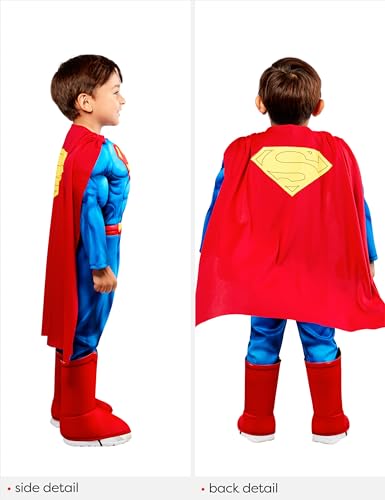 Rubies Boy's Superman Deluxe Padded Costume Jumpsuit and Cape3