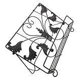 Rangement stable et sécurisé : la structure robuste de cette étagère en fer forgé assure un rangement optimal de vos livres et les empêche de glisser. elle peut également servir de présentoir à recettes, de support à livres original ou de serre-livres décoratifs en fonte vintage