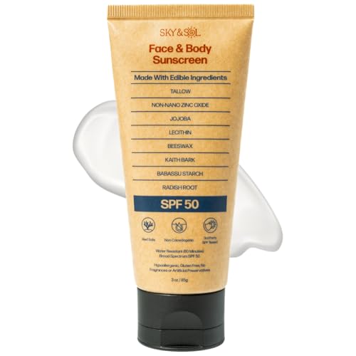 Sky and Sol Mineral Sunscreen SPF 50 | With...
