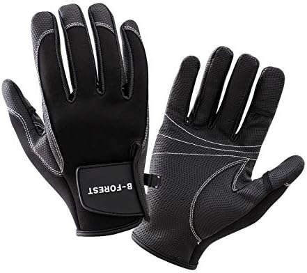 B-Forest Fishing Gloves,Men and Women Flexible Waterproof Windproof Warm Neoprene Gloves Great for Ice Fishing Photography Motorcycling Running Shooting Hiking in Light Cold Weather