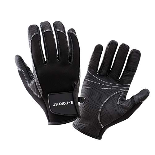B-Forest Fishing Gloves,Men And Women Flexible Waterproof Windproof Warm Neoprene Gloves Great For Ice Fishing Photography Motorcycling Running Shooting Hiking In Light Cold Weather #TOP2