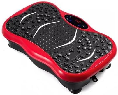 Whole Body Vibration Plate Fitness Massager, 3D Slim Exercise Machine, Red and Black