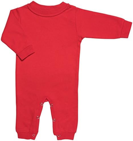 Baby Blank Long Sleeve Sleep Romper Sleep and Play 3-6M ( Red - LG2401)