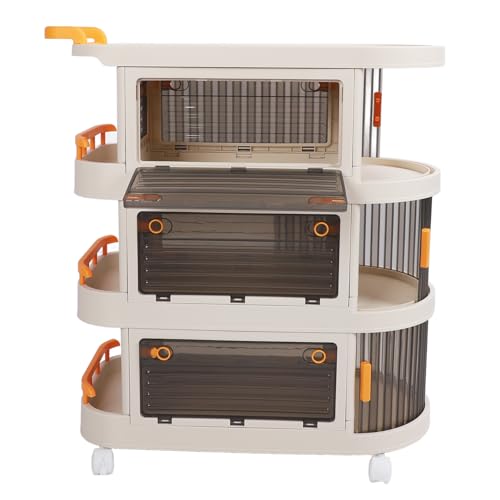 Carrinho Multiuso Com Rodas, Carrinho de Armazenamento Multifuncional PP de Grande Capacidade, Resis