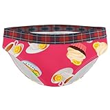 FVQL Slip en tissu confortable pour femme, motif gâteau de dessin animé thé et orange, Couleur 3008, S
