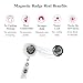 INSIGNE MAGNET Badge Reel – Floral Anatomical Heart Design Magnetic Badge, Retractable Badge Holders for Nurses, Medical Staff, Teachers & Office Professionals