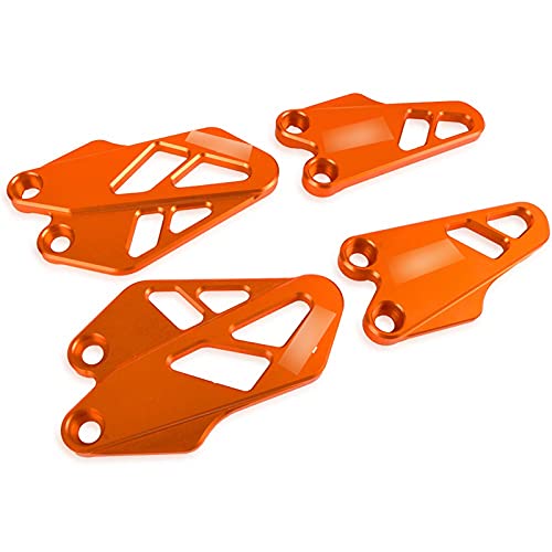 DUKE 125 390 4pcs Vorne Hinten Pedalschutz Fußraste Fersenschutz für Duke 125 390 Duke 250 2017 2018 2019 2020 2021 2022 2023-Orange