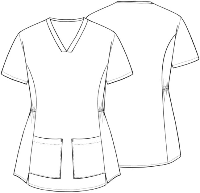 Kitmaz Women's CloudHaven Maternity Scrub Top - V-Neck Soft Stretch Shirt for Pregnancy | 2 Pockets - Image 6