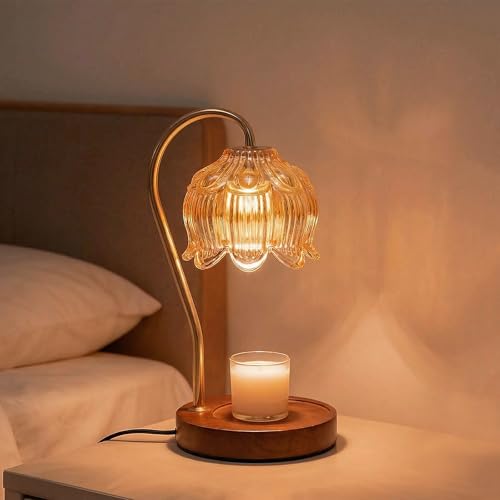 Candle Warmer Lamp with 2/4/8 Hour Timer Dimmable, Birthday Gifts for Women Mom, House Warming Gifts, Wax Melt Warmerflameless & Smokeless Flameless & Smokeless for Jar Candles (Style_C)