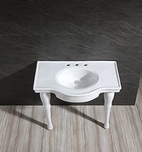 Kingston Brass Vpb1378B Imperial Console Sink Top, White #TOP2