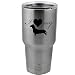 I Love My Dachshund Weiner Dog Silhouette Heart Vinyl Sticker Decal for Yeti Mug Cup Thermos Pint Glass (4" Wide - DECAL ONLY, NO CUP)