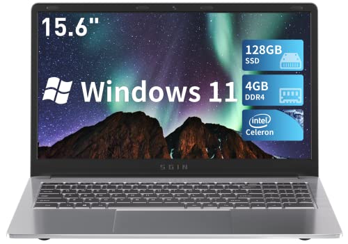 Sgin Laptop 15.6 Inch, 4Gb Ddr4 128Gb Ssd Windows 11 Laptops With Intel Celeron N4020C(Up To 2.8 Ghz), Intel Uhd Graphics 600, Mini Hdmi, Wifi, Webcam, Usb3.0, Bluetooth 4.2 #TOP5