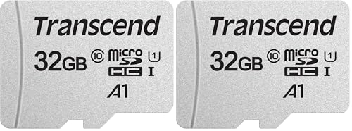 Image of Transcend USD300S 32GB microSDHC Class 10 U1 A1 Memory Card without SD Adapter, for Nintendo Switch & Tablets TS32GUSD300S (Pack of 2)
