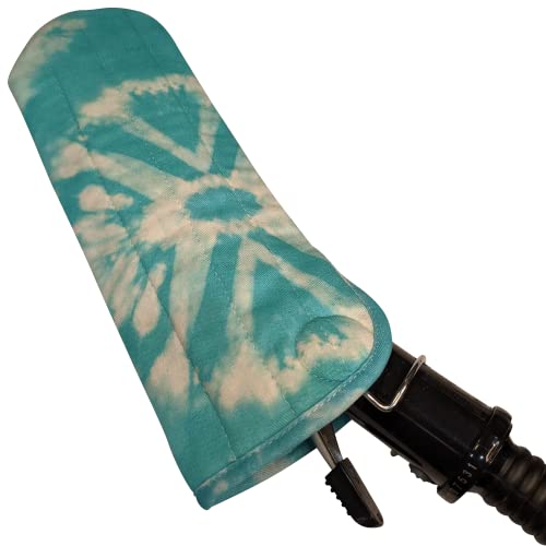 Heat-Resistant Curling Iron & Flat Iron Cover, Tie Dye Teal