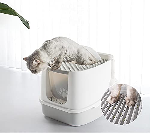 猫用トイレ本体 上から出る猫トイレ 2WAY出入り方  サイズ選択可 コンパクトサイズ ワイドサイズ グレー ピンク ブルー