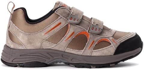Propét mens Connelly Strap Walking Shoe, Gunsmoke/Orange, 12 XXXW US | Image 2