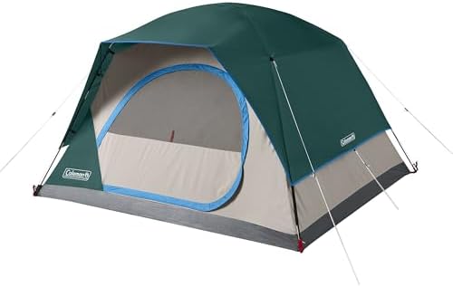 Coleman Skydome Tent with 5 Minute Setup, 2/4/6/8 Person Weatherproof Tent with Rainfly & Carry Bag, 20% More Headroom than Traditional Canopies