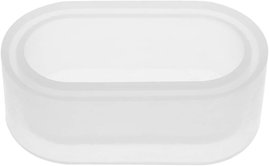 Joocyee Handmade 3D Silicone Candle Soap Flower Pot Mold Casting Concrete Cup Mould Craft Diy,Long Oval Flower Pot Mould,White