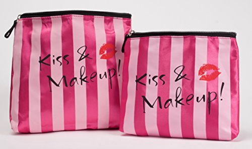 Kiss & Makeup Bags Set of 2