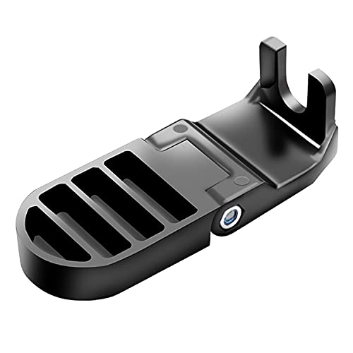 Tobwolf 1 Pair 14Mm U Slot Bicycle Rear Pedals, Aluminum Alloy Foldable Non-Slip Rear Seat Footrest Pedals For Mountain Bike Road Bike - Black #TOP7
