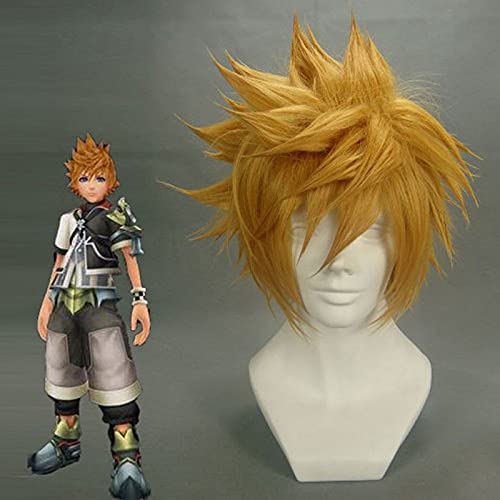 Roxas Cosplay Wig Hair Role Play Halloween Costume Party Wigs + Wig Cap